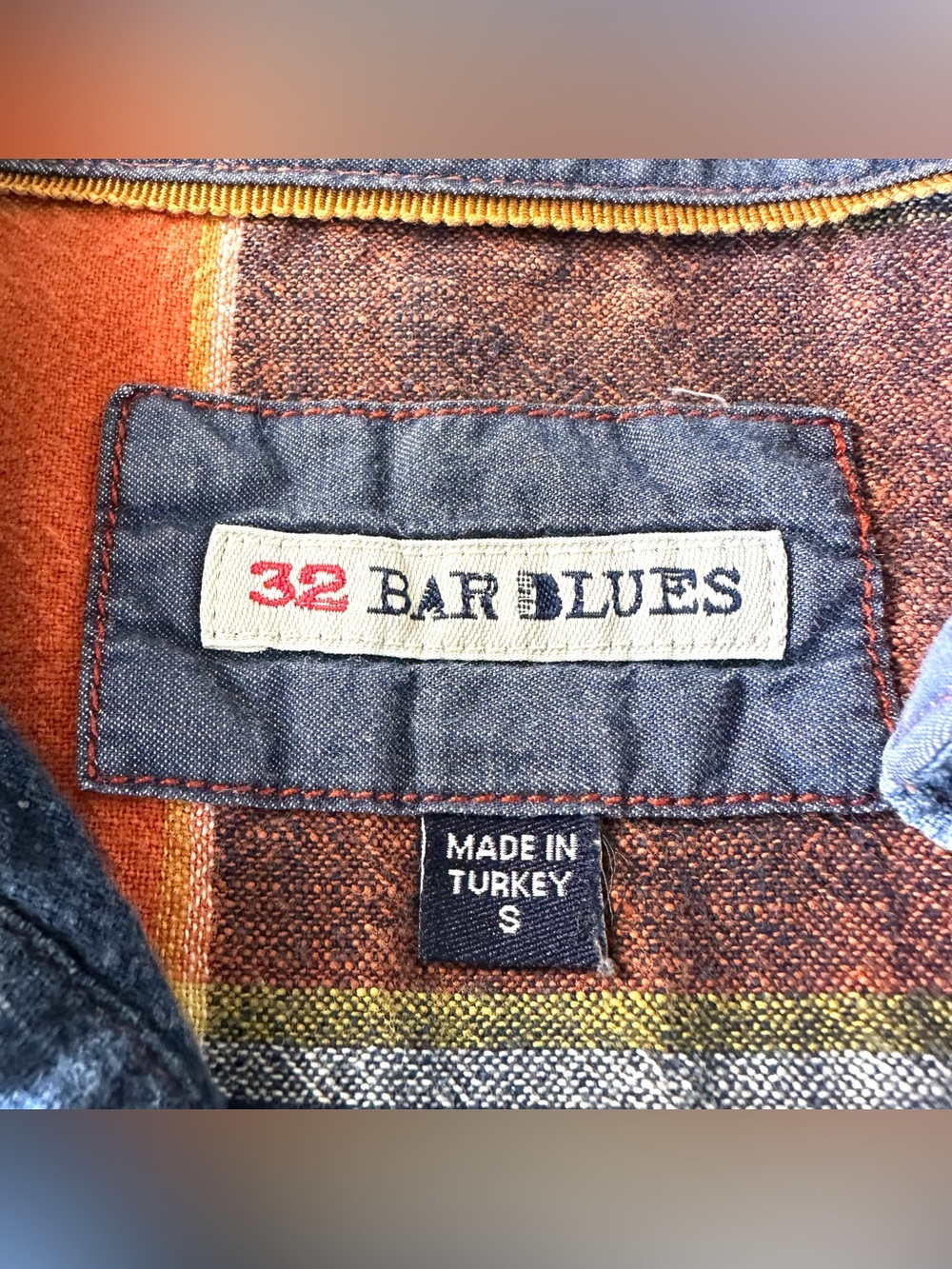 32 Bar Blues Long Sleeve Button Up Shirt Mens Small - Picture 3 of 7